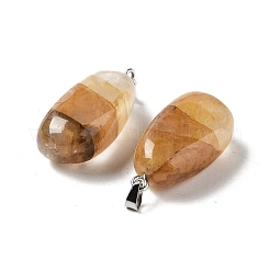 Natural Yellow Hematoid Quartz Pendants&nbsp;G-P525-01P-04