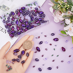 280Pcs 5 Styles Glass Beads Strands&nbsp;GLAA-SC0002-11