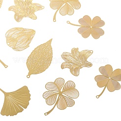 12Pcs 6 Styles Brass Big Pendants&nbsp;KKC-TA0001-09