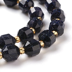 Synthetic Blue Goldstone Beads Strands&nbsp;G-K303-A28-8mm