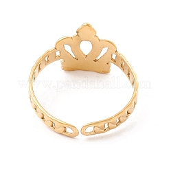 Ion Plating(IP) 304 Stainless Steel Cuff Ring&nbsp;RJEW-F121-03G