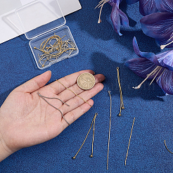 24Pcs 4 Style Brass Herringbone Chain Tassel Pendants&nbsp;KK-PH0004-92