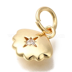 Brass Micro Pave Cubic Zirconia Pendants&nbsp;KK-Q001-13G-02