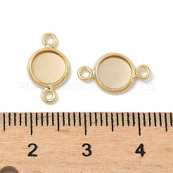 Flat Round Brass Connector Cabochon Settings&nbsp;KK-K414-13G-G