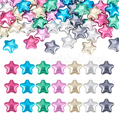 56Pcs 7 Colors UV Plating Opaque Acrylic Beads&nbsp;PACR-TA0001-25