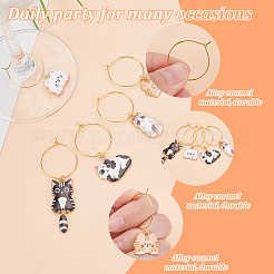Brass Wine Glass Charms&nbsp;AJEW-GO00018
