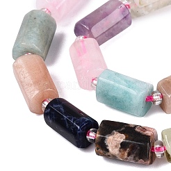 Natural Sodalite & Rhodonite & Prehnite & Amethyst & Rose Quartz & Flower Amazonite & Sunstone Beads Strands&nbsp;G-Q614-01A-04