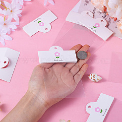 100Pcs Flower Print Foldable Paper Hanging Header&nbsp;CDIS-TA0001-26