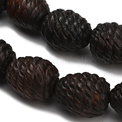 Carved Jujube Wood European Beads&nbsp;WD-CBAC5FE-02