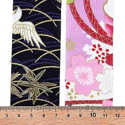 12 Yards 12 Colors Japanese Kimono Style Floral Cotton Ribbon&nbsp;OCOR-GF0001-70