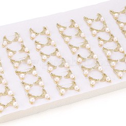 Brass Natural Pearl Stud Earrings&nbsp;PEAR-N020-08I