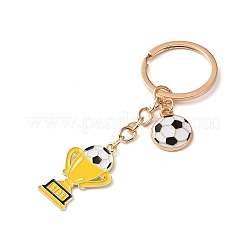 Football Theme Alloy & Enamel Keychains&nbsp;AL-A001-01A-G