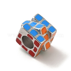 304 Stainless Steel Enamel European Beads&nbsp;STAS-G308-21P