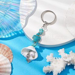 Synthetic Turquoise Keychain&nbsp;KEYC-JKC00843-01