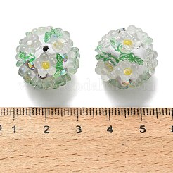 Polymer Clay Rhinestone Beads with Resin&nbsp;RESI-Z045-06
