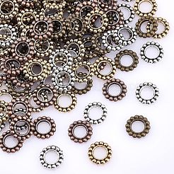 400Pcs 4 Style Tibetan Style Alloy Beads&nbsp;TIBE-NB0001-24