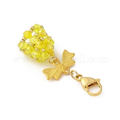 Glass & Alloy & Brass Pendants Decorations&nbsp;HJEW-MZ00311-03