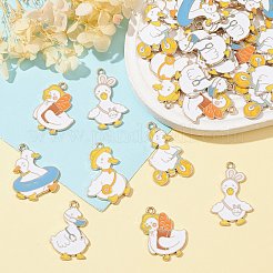 30Pcs 6 Styles Alloy Enamel Pendants&nbsp;ENAM-CJ0005-22