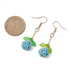 Handmade Glass Seed Beads Pendants Dangle Earrings&nbsp;EJEW-MZ00245-03