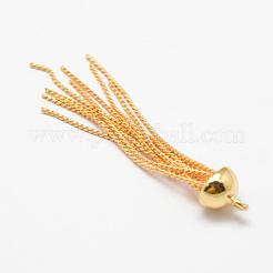 Brass Serpentine Chain Tassel Pendants&nbsp;KK-F718-09G