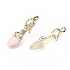 Rack Plating Alloy Enamel Pendant Rhinestone Settings&nbsp;ENAM-T011-133B