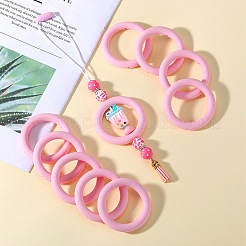 9Pcs Ring Food Grade Eco-Friendly Silicone Focal Beads&nbsp;JX895G