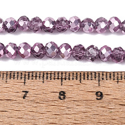 Transparent Electroplate Glass Beads Strands&nbsp;EGLA-Q131-01A-05