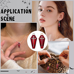 56pcs 2 Colors Halloween Theme Alloy Enamel Pendants&nbsp;ENAM-ME0001-41