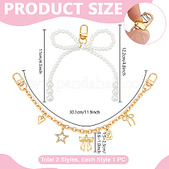 Alloy Star/Bowknot/Heart Charm Cable Chain Bag Decorative Chains&nbsp;HJEW-PH02313
