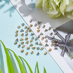 60Pcs 2 Colors Brass Crimp Beads&nbsp;KK-AR0003-62