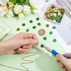 120Pcs 4Colors Alloy Enamel Pendants&nbsp;ENAM-ME0001-68