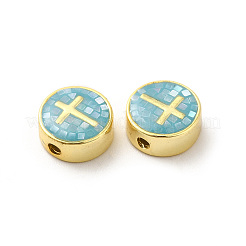 Rack Plating Brass Enamel Beads&nbsp;ENAM-D044-04G-05