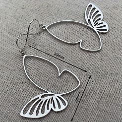Hollow Butterfly Alloy Dangle Earrings&nbsp;FS-WG207D1-01