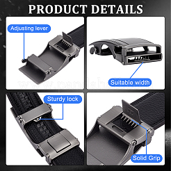 2Pcs 2 Styles Alloy DIY Adjustable Automatic Buckle&nbsp;FIND-GA0003-34A