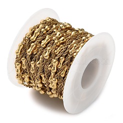 304 Stainless Steel Chains with Beads&nbsp;CHS-F020-06G