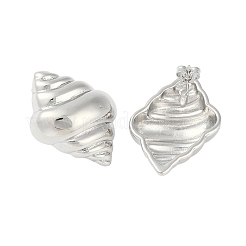 Sea Snail Brass Stud Earrings for Women&nbsp;EJEW-S232-01P