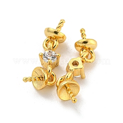 Brass Micro Pave Cubic Zirconia Peg Bails&nbsp;KK-B096-12G