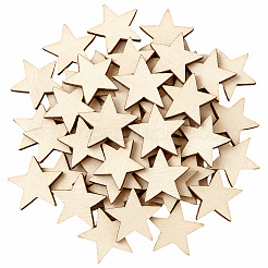 200Pcs Unfinished Wood Chips&nbsp;WOOD-CN0001-31A