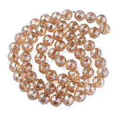 Electroplate Transparent Glass Bead Strands&nbsp;EGLA-N002-34B-F01