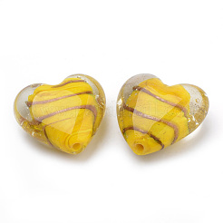 Handmade Gold Sand Lampwork Beads&nbsp;LAMP-R138-02