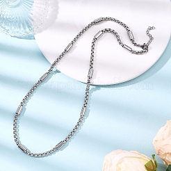 5.5MM 304 Stainless Steel Rectangle Box Chain Necklaces&nbsp;NJEW-JN05546