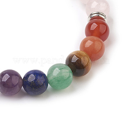 Natural Rose Quartz Beads Stretch Bracelets&nbsp;BJEW-JB03846-02