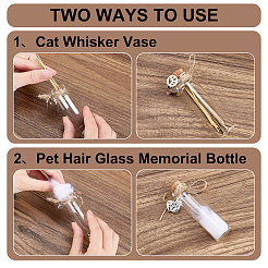 4Pcs Glass Cork Wishing Bottles&nbsp;AJEW-DR00051