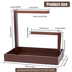 Rectangle Wood Jewelry Display Stands&nbsp;ODIS-WH0329-34B