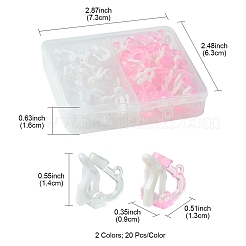 40Pcs 2 Colors Plastic Clip-on Earring Findings&nbsp;KY-FS0001-23