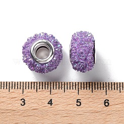 AB Color Resin Rose Flower European Beads&nbsp;RESI-M001-05C