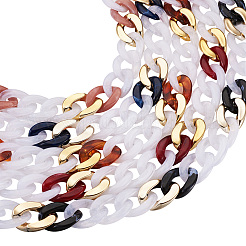Transparent Acrylic Handmade Curb Chain&nbsp;AJEW-TA0001-10