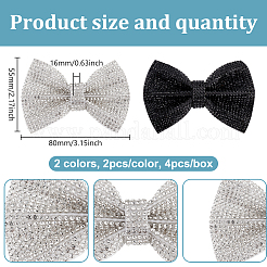 4Pcs 2 Colors Bowknot Detachable Rhinestone Shoe Buckle Clips&nbsp;FIND-GO0002-31
