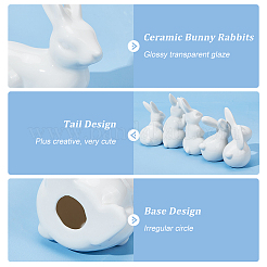 5Pcs 5 Style Porcelain Display Decoration&nbsp;AJEW-GL0002-01