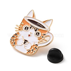 Cat Shape Coffee Mug Enamel Pins&nbsp;AL-CBAC438-01B